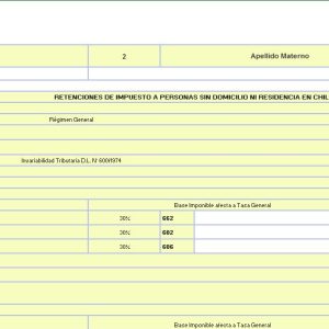 Formulario numero 50 SII en Excel