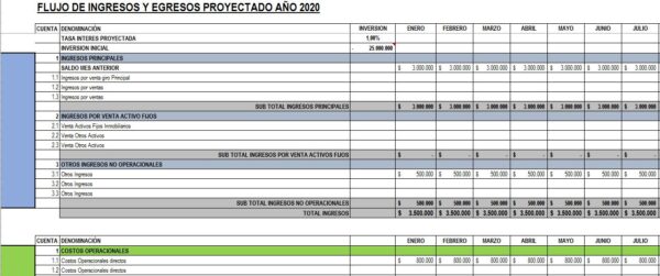 Flujo Caja Anual proyectado con calculo de VAN y TIR - Imagen 3