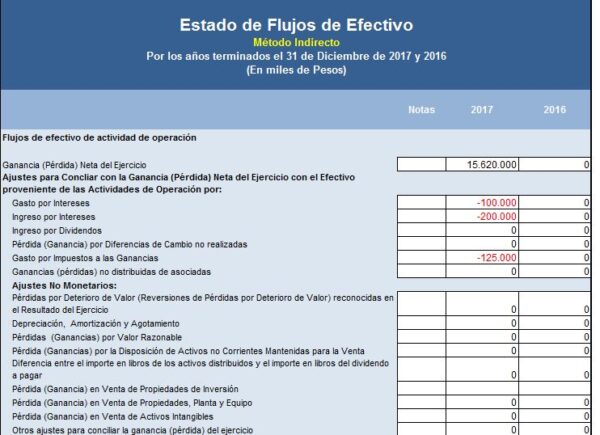 Plantilla Flujo de Efectivo método Directo e Indirecto - Imagen 3
