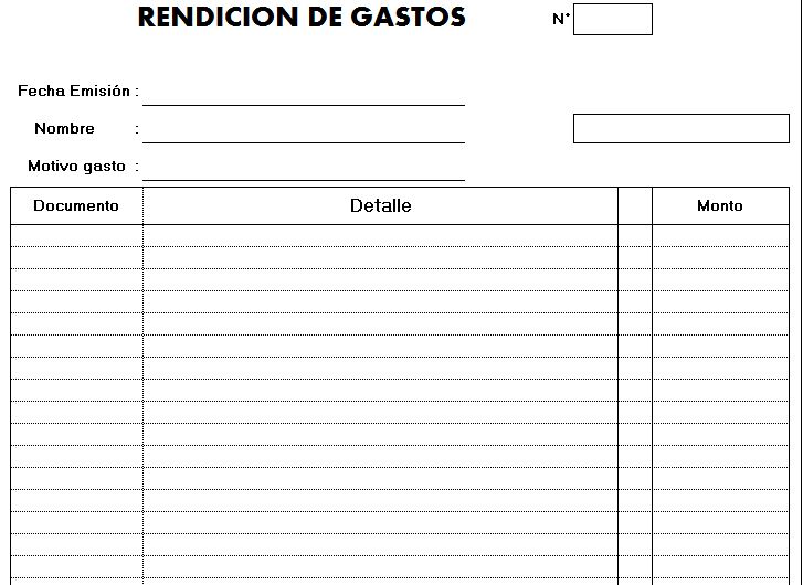 Plantilla Rendición de Gastos - Imagen 2